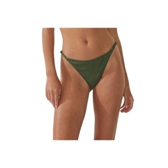 Cotton On Bikini Bottom Adjustable Swimwear Tanga Cheeky Wide Rib Swimsuit Large - Picture 3 of 11